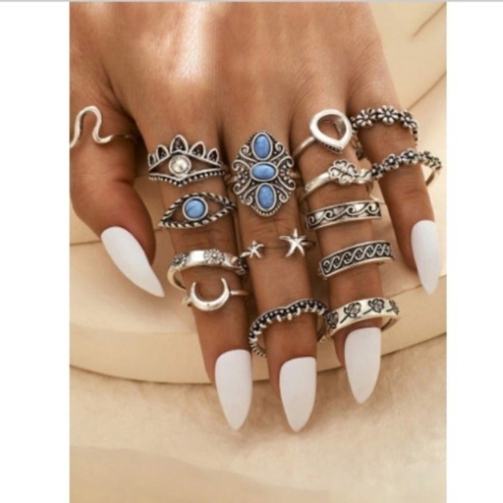 ☀️Boho Silver Ring Set☀️ - Picture 2 of 10